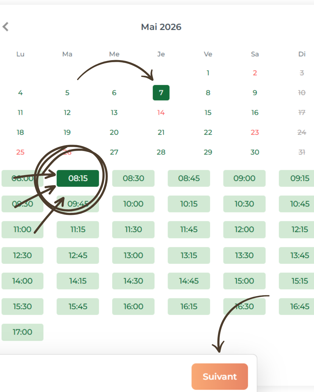 5 Prendre rendez-vous Salonkee